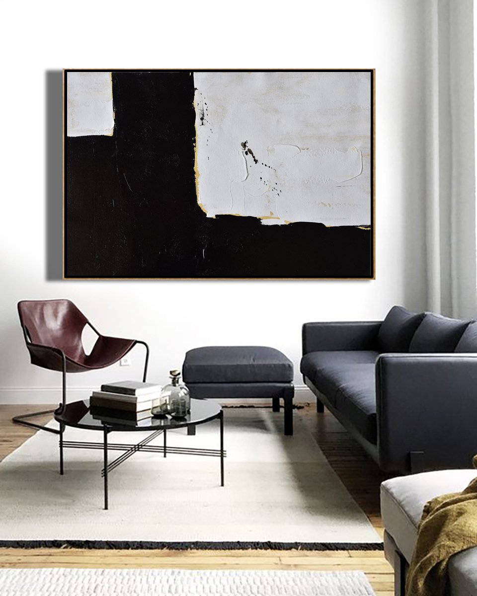 Horizontal Palette Knife Minimalist Art #C33Z